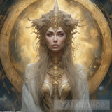 Beautiful Celestial Goddess Portrait Ai Art