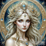 Beautiful Celestial Goddess Portrait Ai Art