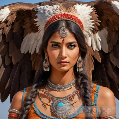 Beautiful Cherokee Squaw Ai Artwork