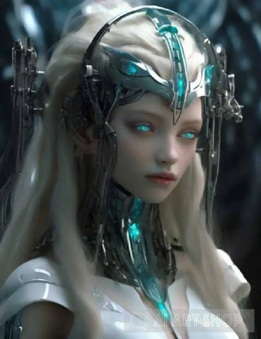 Beautiful Cybernetic Girl Ai Artwork