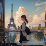 Beautiful Day On Paris Ai Painting