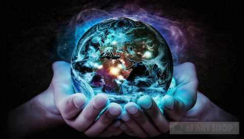 Beautiful Earth In A Hand 5 Ai Artwork