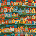 Beautiful Folk Art Village Landscape Ai Painting