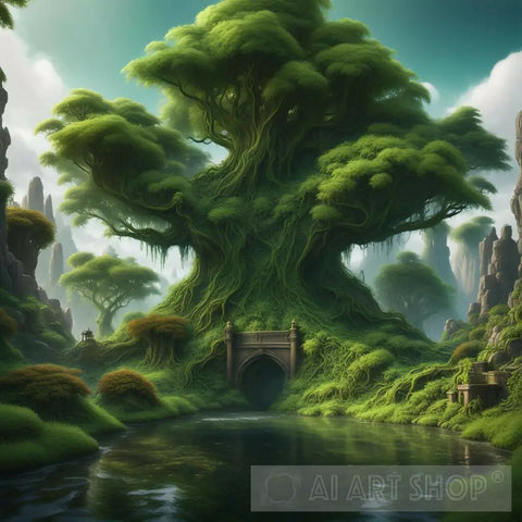 Beautiful Greenery Ai Artwork