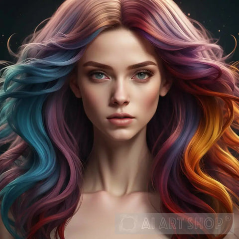 Beautiful Hair Abstract Ai Art