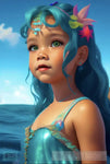 Beautiful Mermaid Girl Ai Artwork