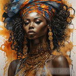 Beautiful Modern African Woman Portrait Ai Art