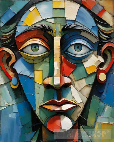 Beautiful Mosaic Face Portrait Ai Art