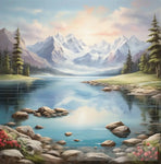 Beautiful Mountain Lake Ai Artwork