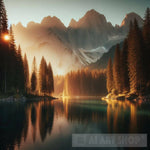 Beautiful Mountain Lake Ai Painting