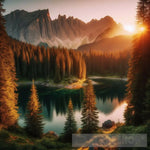 Beautiful Mountain Lake Ai Painting