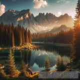 Beautiful Mountain Lake Ai Painting