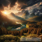 Beautiful Panoramic Landscape Landscape Ai Art