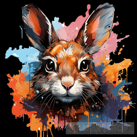 Beautiful Rabbit Head Animal Ai Art