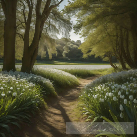 Beautiful Spring Landscape Ai Artwork