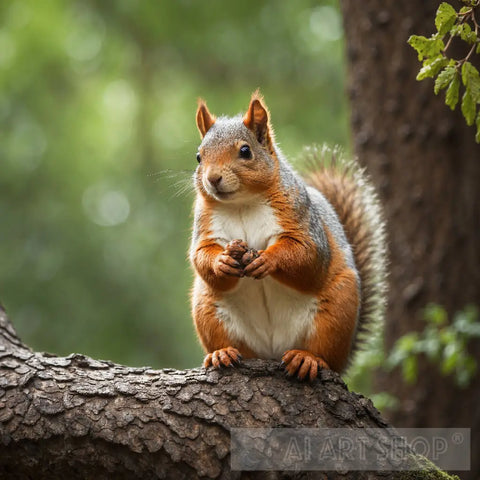 Beautiful Squirrel Animal Ai Art