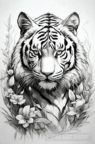 Beautiful Tiger Animal Ai Art