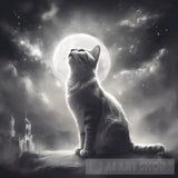 Beautiful White Cats. Animal Ai Art