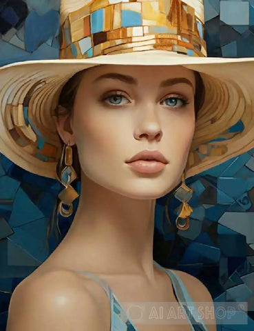 Beautiful Woman Stylish Portrait Ai Painting