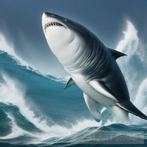 Beautifull White Shark Animal Ai Art