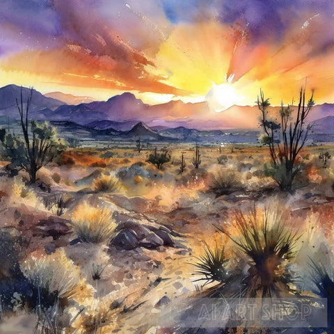 Beauty Amidst The Arid Desert Landscape Ai Art