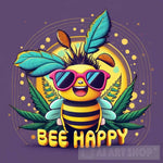 Bee Happy Deaign Ai Artwork