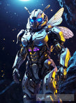 Bee In Cyborg Body #2 Ai Artwork