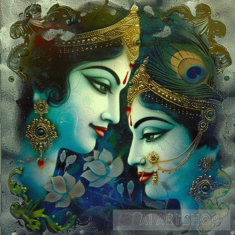 Beloved Devotion: Radha-Krishna’s Eternal Affection Ai Artwork