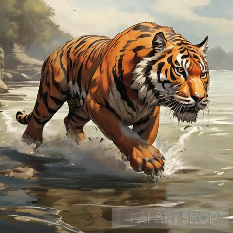 Bengal Tiger Animal Ai Art