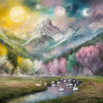 A captivating mountainscape painting evoking a sense of awe and wonder 5