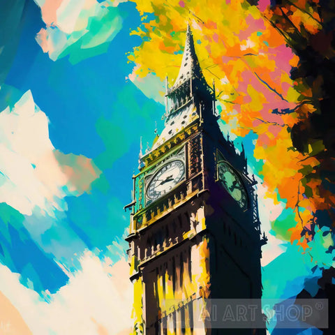 Big Ben Abstract Ai Art