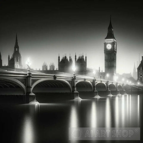 Big Ben At Night Ai Artwork