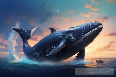 Big Whale Animal Ai Art