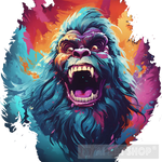 Bigfoot Head Animal Ai Art