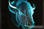 Biolumescent Animal Like Glass Bison Animal Ai Art