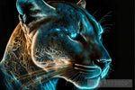 Biolumescent Animal Like Glass Cougar Animal Ai Art