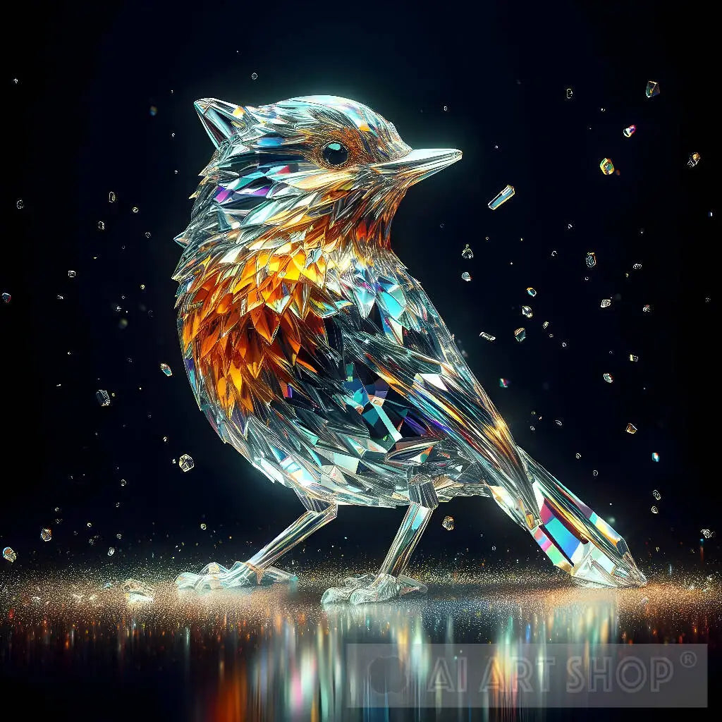 Bird In Glass, Glass Artistry, Avian Art, Modern Design, Contempora...