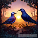 ’Birds At Twilight’ Animal Ai Art