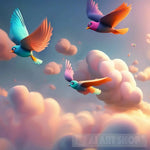 Birds In The Sky Ai Artwork