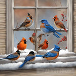 Birds In Winter Animal Ai Art