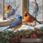 Birds In Winter Animal Ai Art