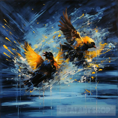 Birds On Water Animal Ai Art