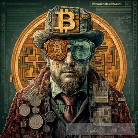 Bitcoin Man Ai Artwork