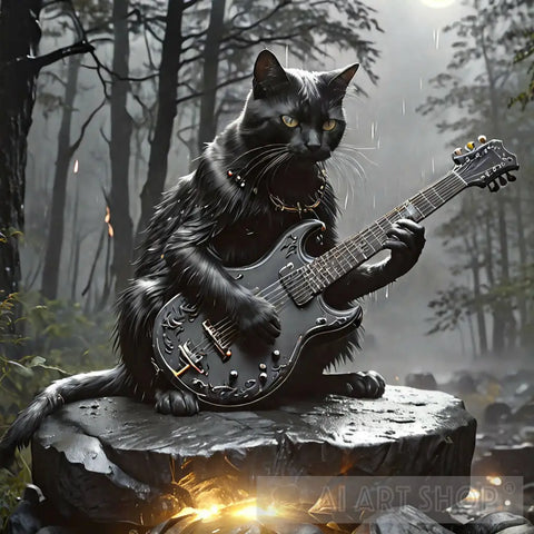 Black Cat Ai Artwork