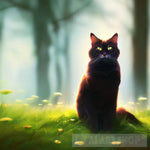 Black Cat Animal Ai Art