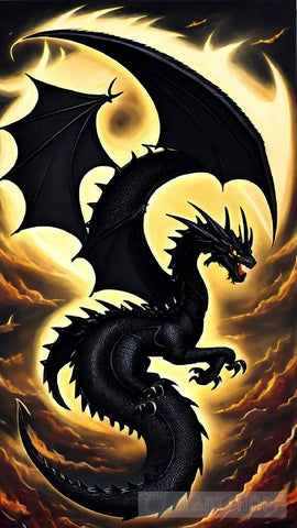 Black Dragon Animal Ai Art