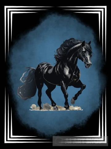 Black Horse Animal Ai Art