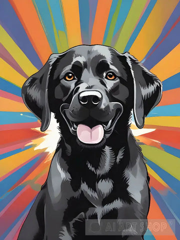 Black Labrador Pop Art Ai
