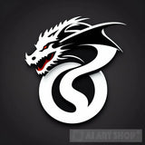 Black Logo Evil Dragons #1 Animal Ai Art
