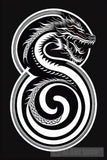 Black Logo Evil Dragons #1 Animal Ai Art